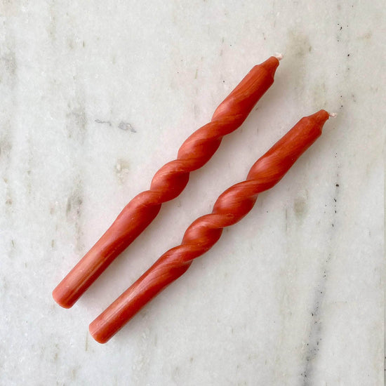Burnt Orange Twist Candles