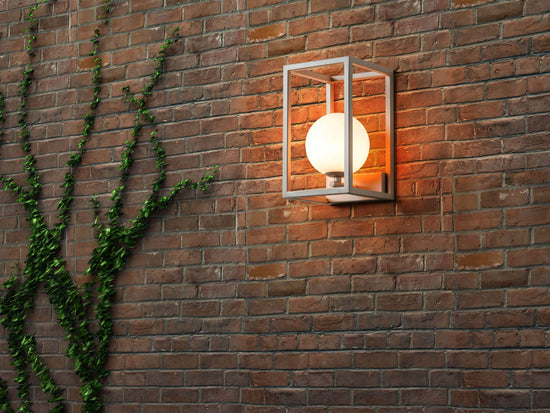 Sand lantern wall light