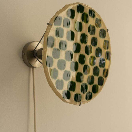 Green Beige Wall Lamp