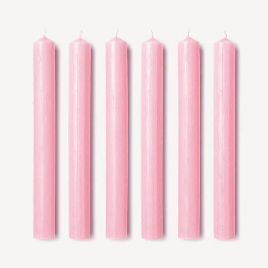 Marguerite Pink Dinner Candles