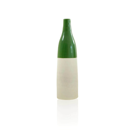 Ceramic Bottle Bud Vase - Spring Green