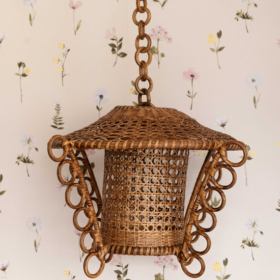 Retro Rattan Lantern/Pendant Shade