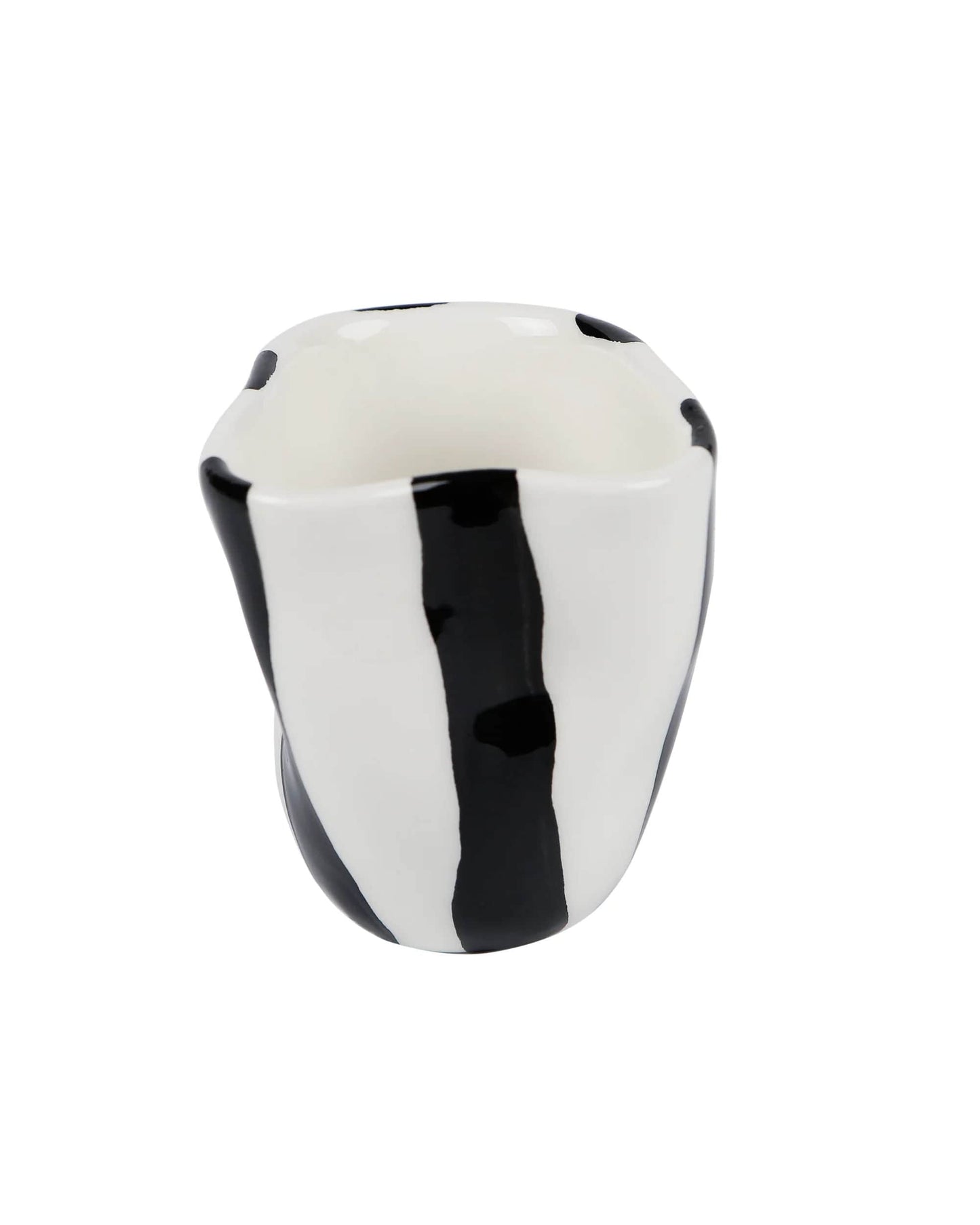 Black and White Striped Cup