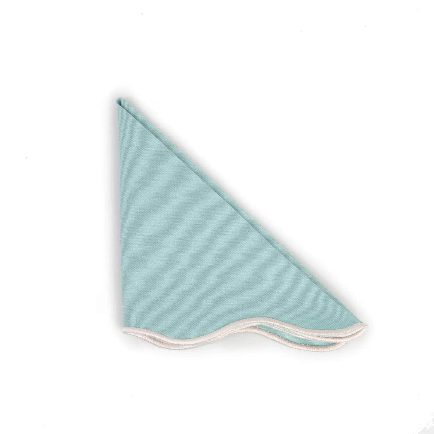 Embroidered Wave Napkin Green