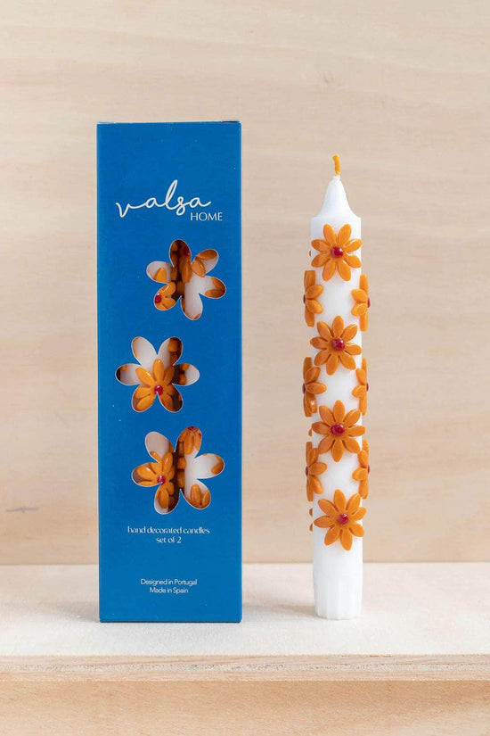 Load image into Gallery viewer, Tropical Hand Decorated Candle - Set of 2
