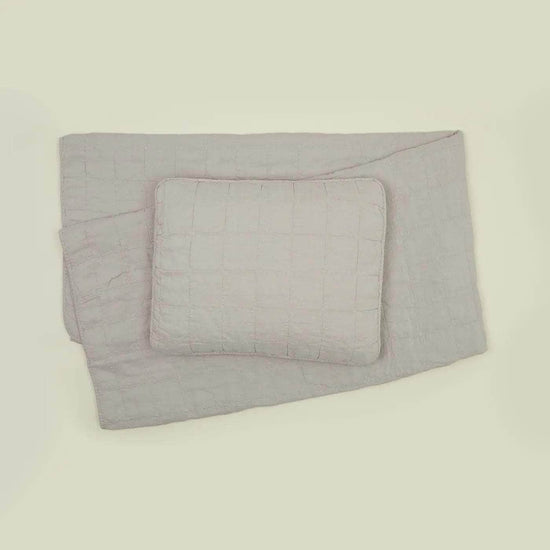 Load image into Gallery viewer, Simple Linen Quilt - Light Grey
