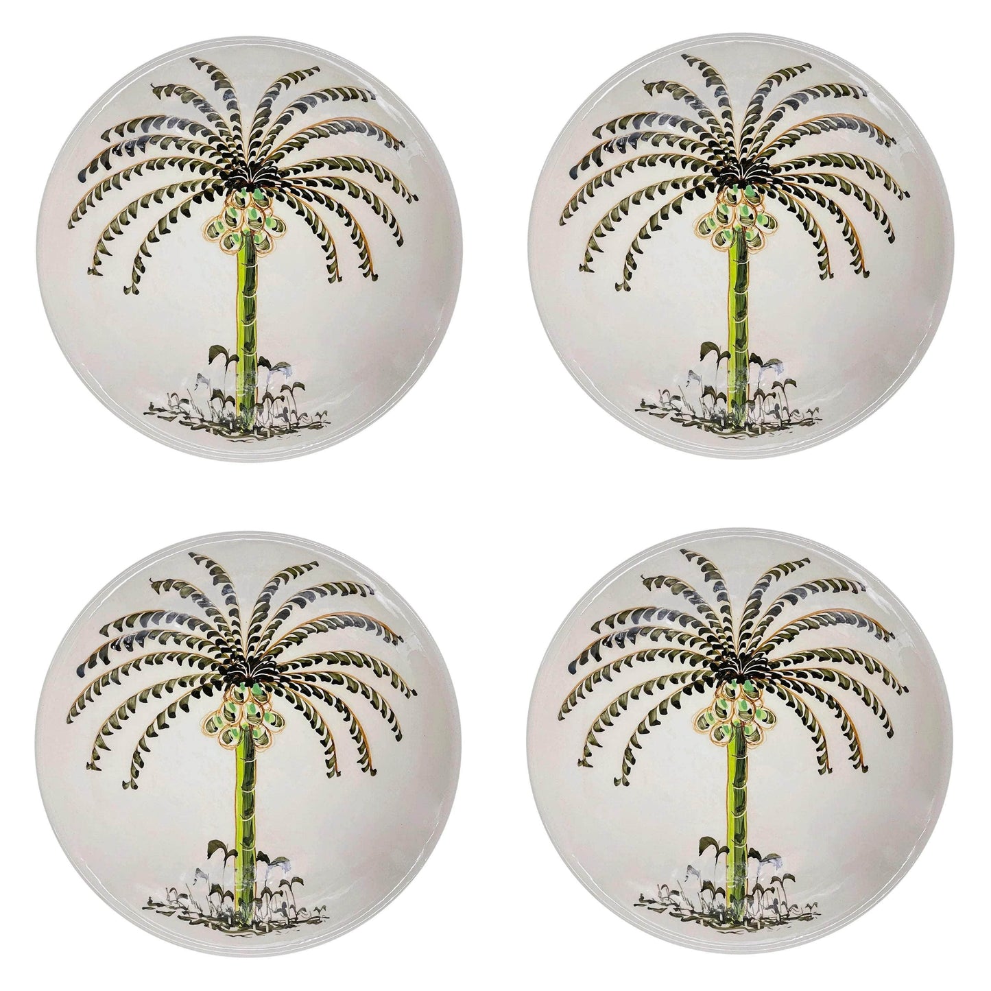 Dinner Plate, Palm, Set of Four