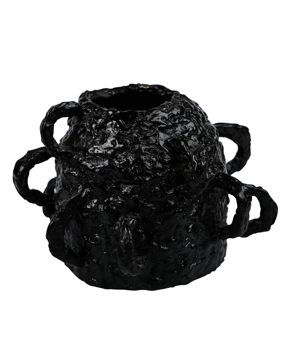 Jagged Orbit Bronze Vase