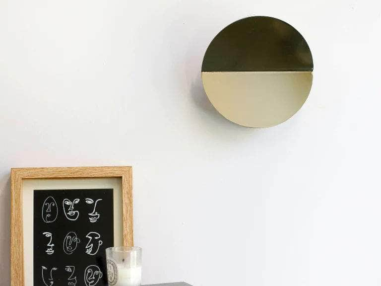 Brass diffuser wall light