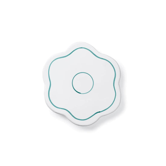 Flower Saucer - Aqua Green