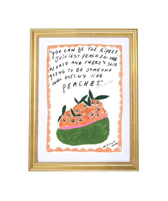 The Peach Quote A3 Art Print