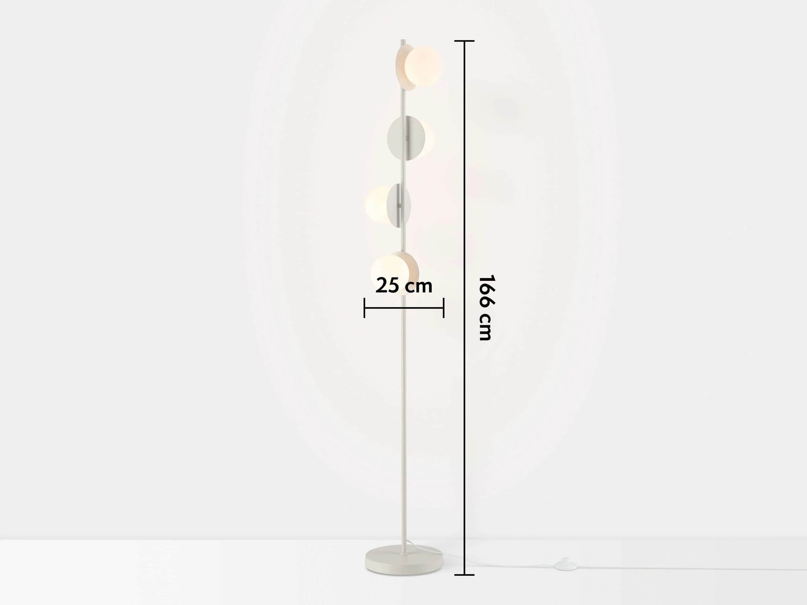 Sand opal disk floor lamp