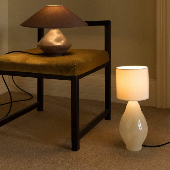 Brown Conical Glass Lamp