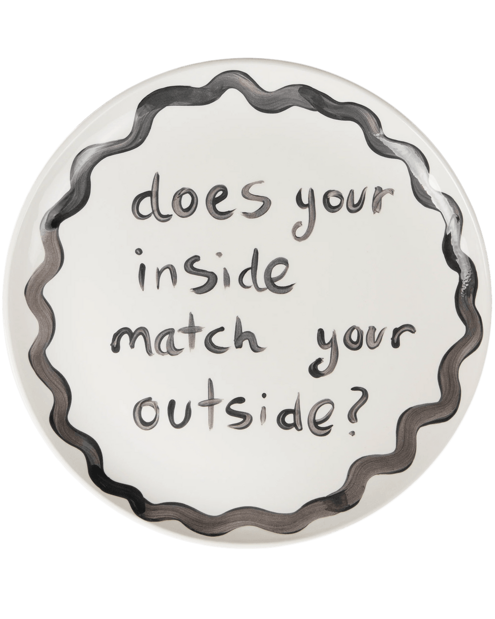 "Does Your Inside Match Your Outside" Plate