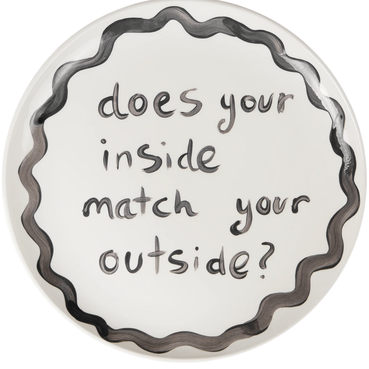 "Does Your Inside Match Your Outside" Plate