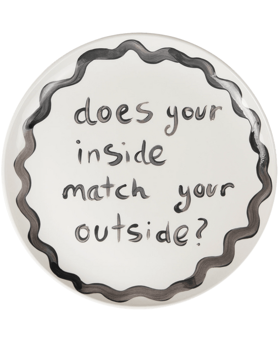 Load image into Gallery viewer, &amp;quot;Does Your Inside Match Your Outside&amp;quot; Plate
