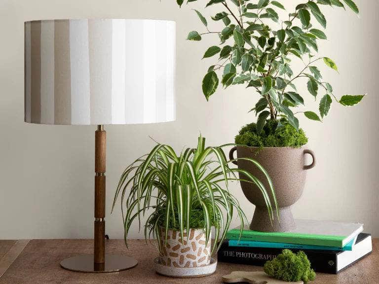 Sand stripes print lamp shade