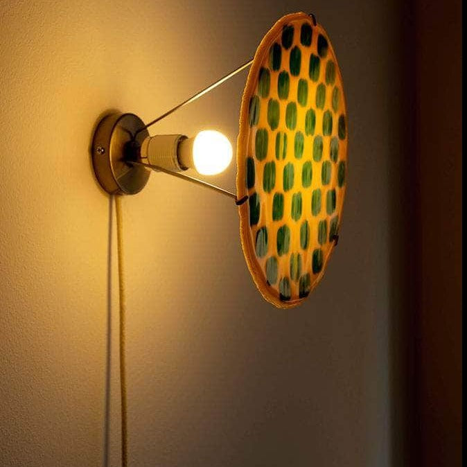 Green Beige Wall Lamp