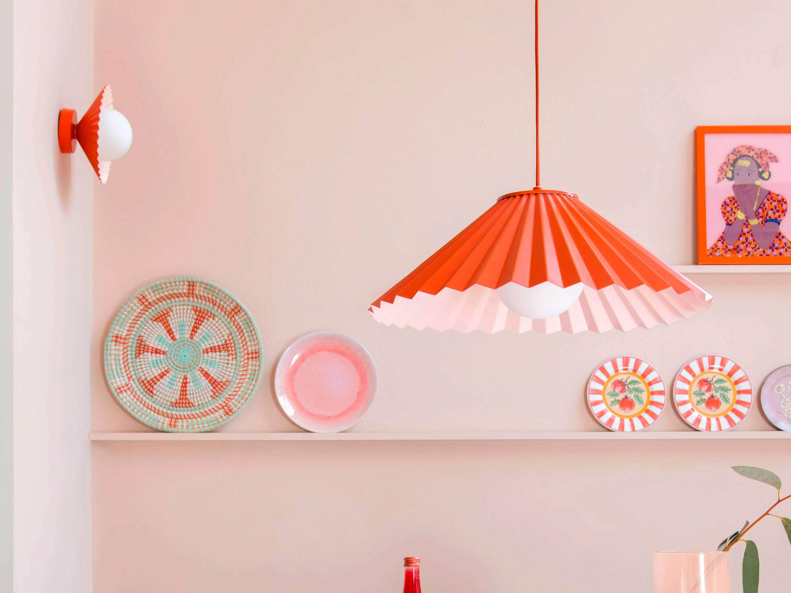 The Pleat pendant ceiling light- Houseof x Emma Gurner
