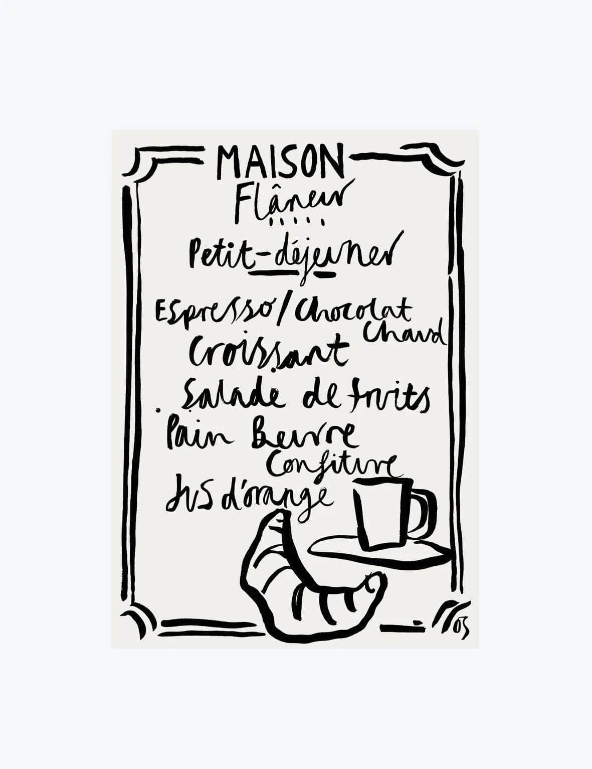 Maison Flâneur x Olivia Sewell The Menu | Wall Art Print