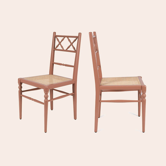 Pair of Chiara Dining Chairs, Terracotta