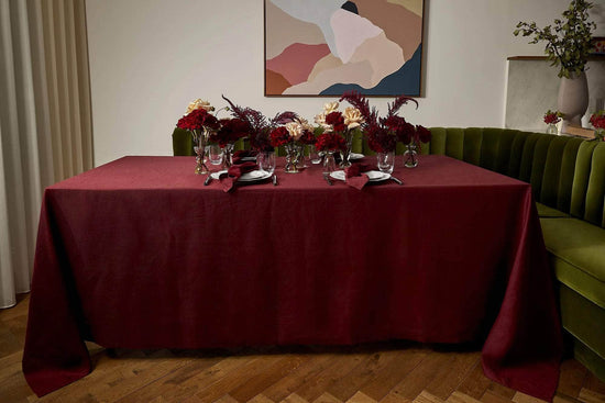 Load image into Gallery viewer, Deep Red Tablecloth
