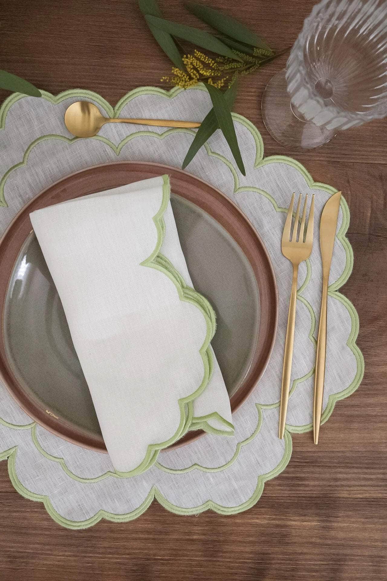 Iris Green Napkins