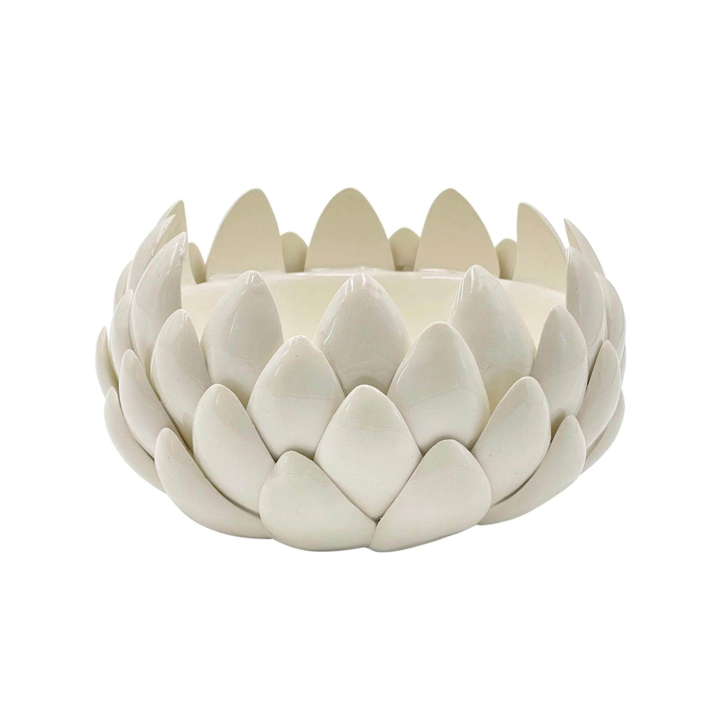 Artichoke Bowl in Cream, Medium