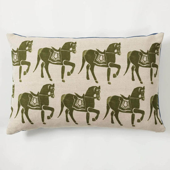 Cushion Horse Olive
