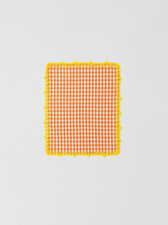Aperitif Orange Gingham Napkin Set 05