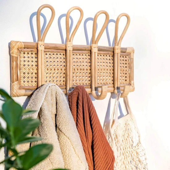 Load image into Gallery viewer, Margot Rattan Wall Rack
