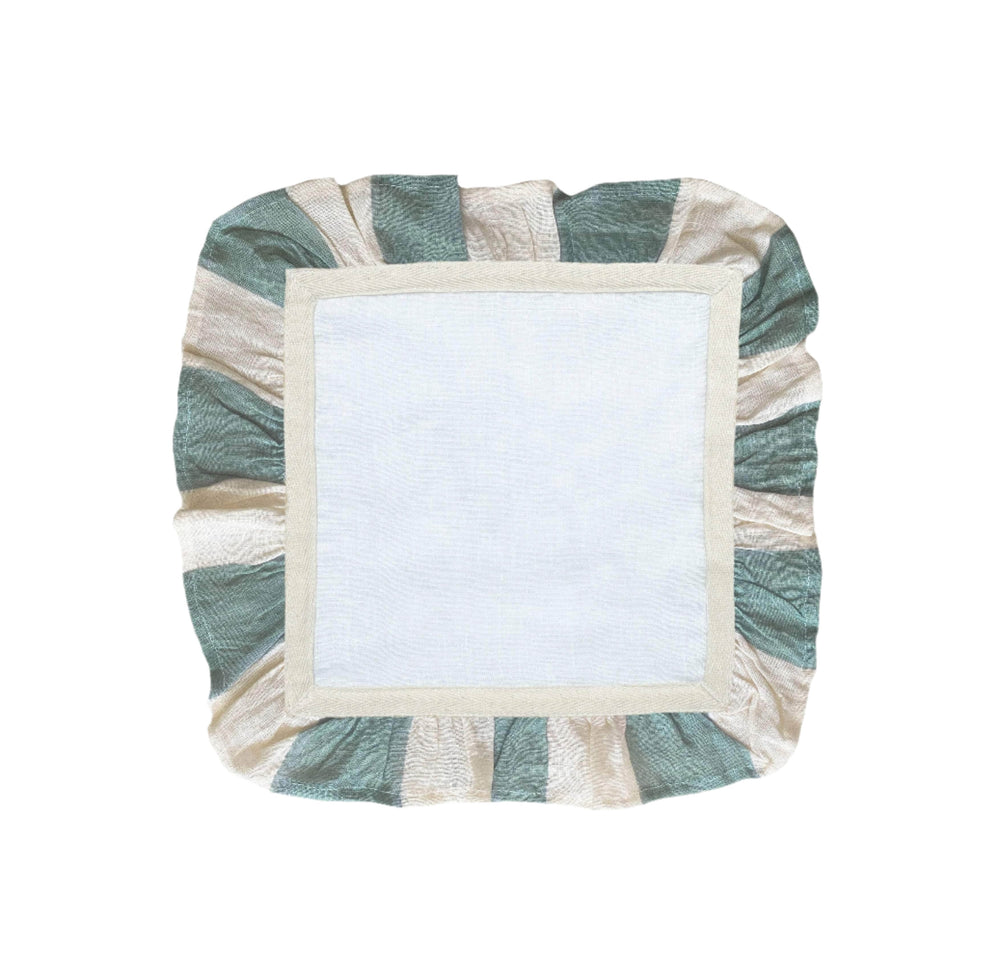Sea Green Wide Stripe - Set of 2 Napkins