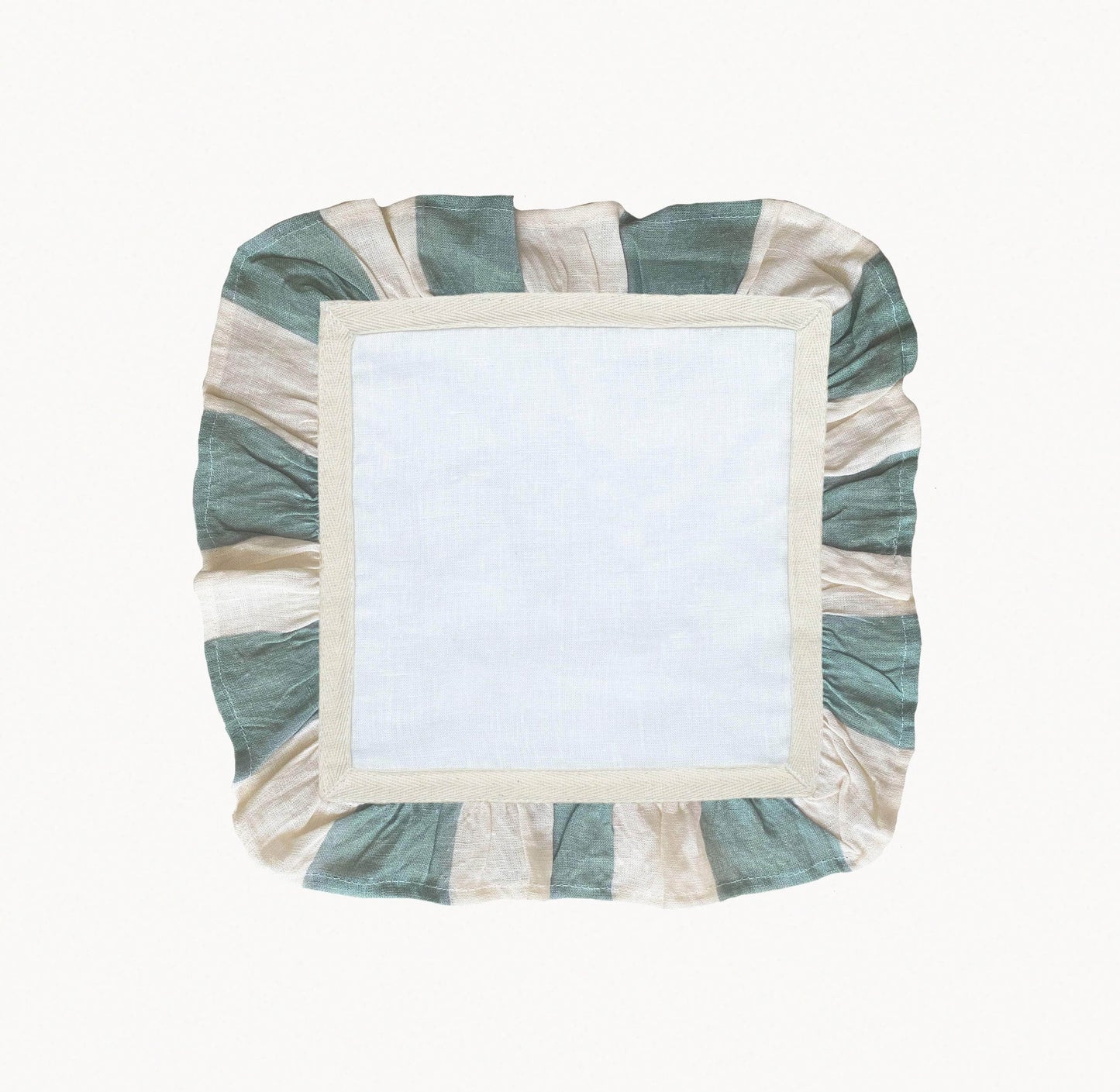 Load image into Gallery viewer, Sea Green Wide Stripe - Set of 2 Napkins
