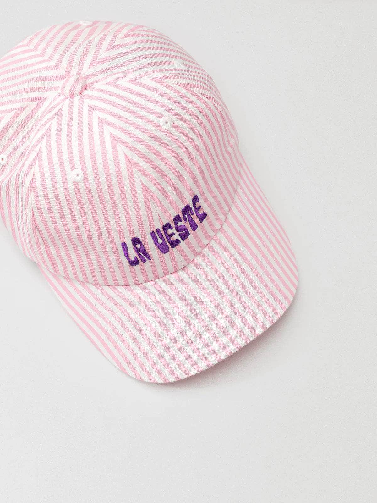 Pink Striped Cap
