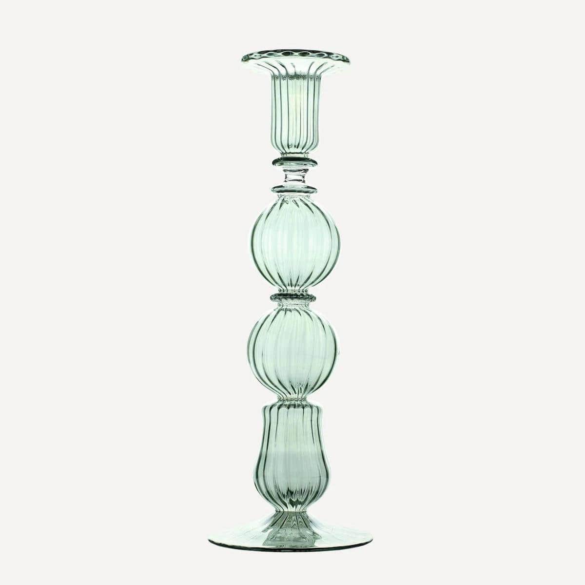Load image into Gallery viewer, Ombo Glass Candlestick - Green
