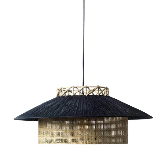 Kyoto Ceiling Lamp - Black & Nature