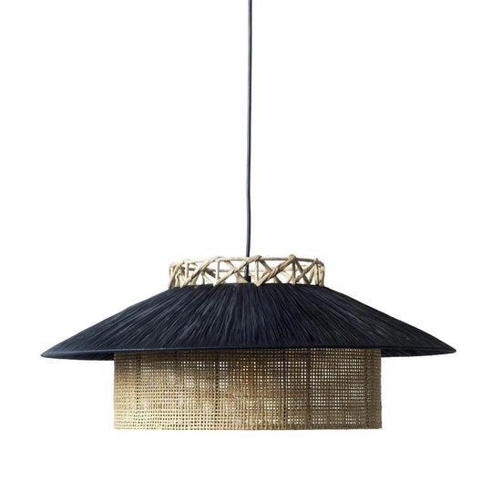 Load image into Gallery viewer, Kyoto Ceiling Lamp - Black &amp;amp; Nature
