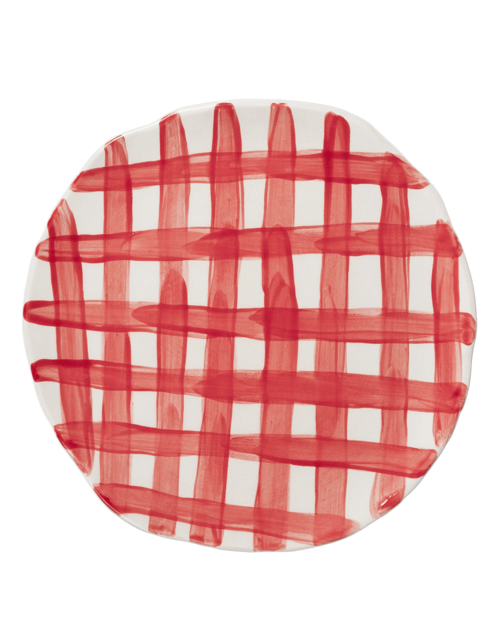 Vichy Red Ceramic Plate