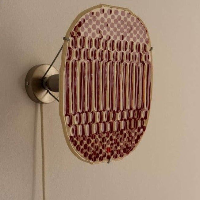 Red Beige Wall Lamp