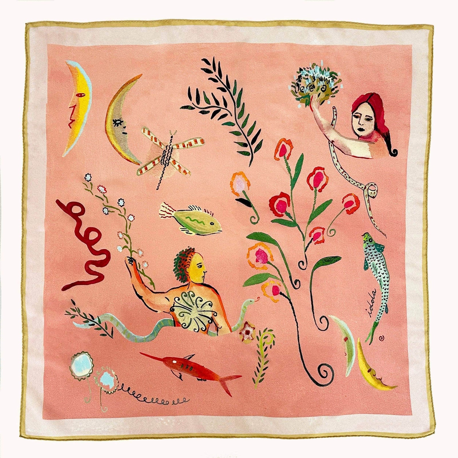 Cori Hand Painted Silk Scarf