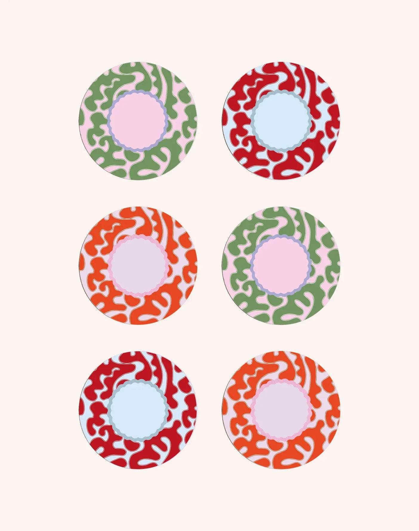 Fruit Loop Coasters (Set of 6)