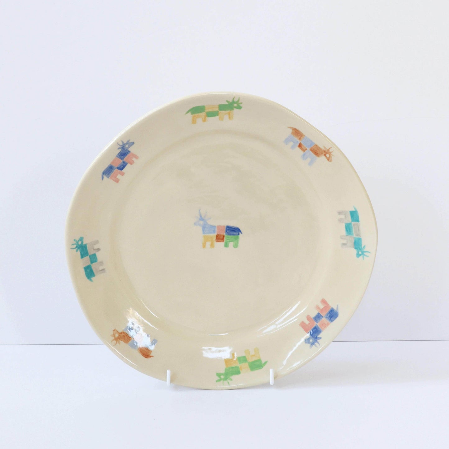 'Moo' Hand Painted Cows Plate