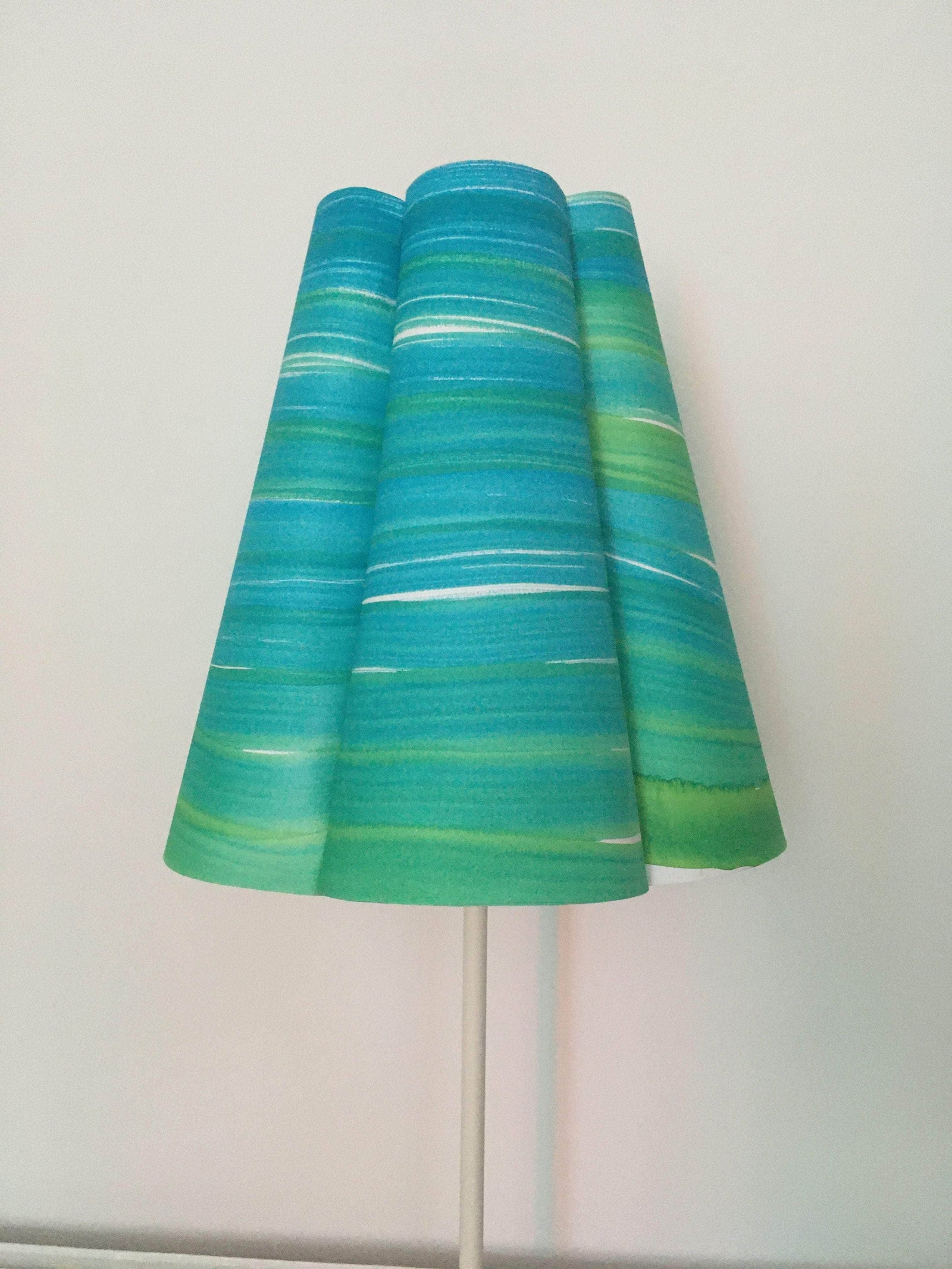 Conical Blue Paper Lampshade