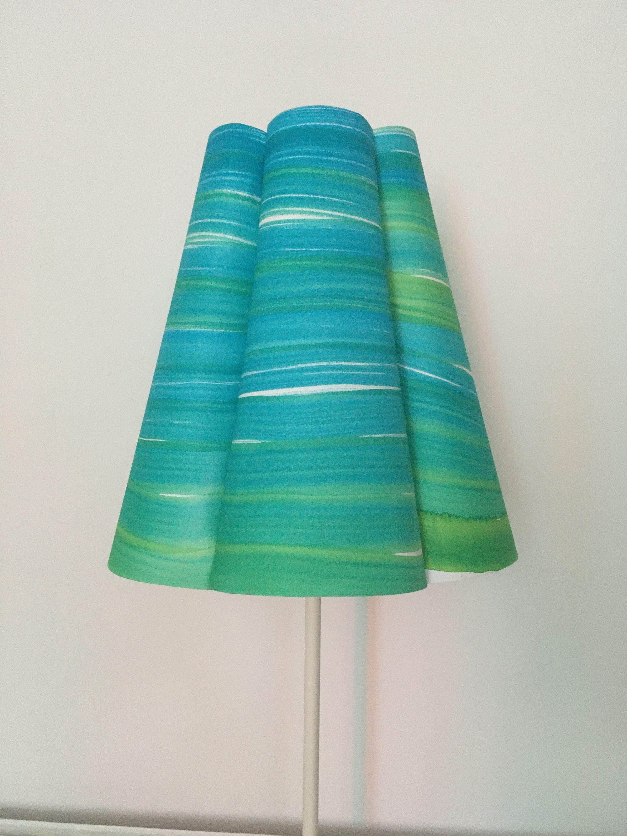 Conical Blue Paper Lampshade