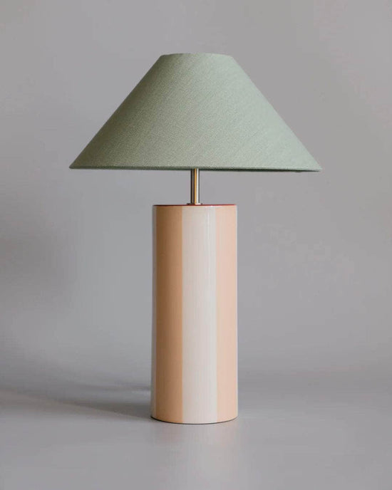 Load image into Gallery viewer, Ombrellina Nude + Celadon Table Lamp
