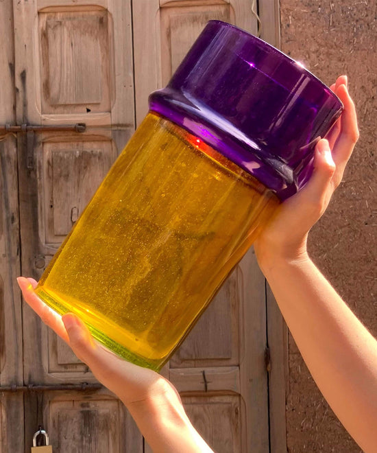 Beldi Large Vase | Yellow and Purple