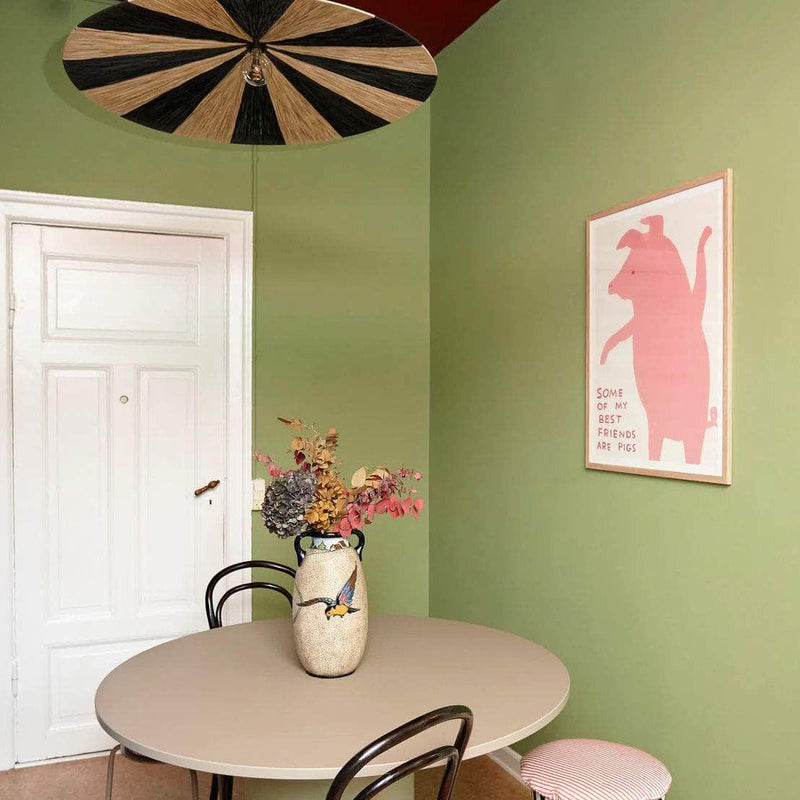 Parasol Ceiling Lamp - Black & Nature