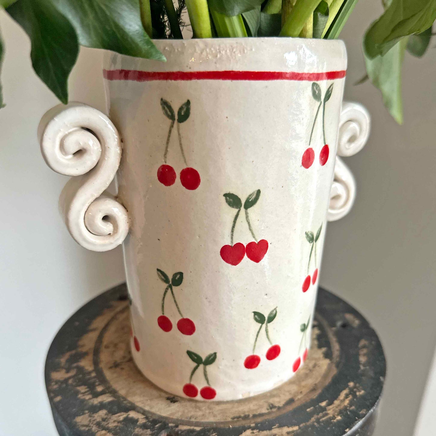 Cherry Amour Love Heart Vase