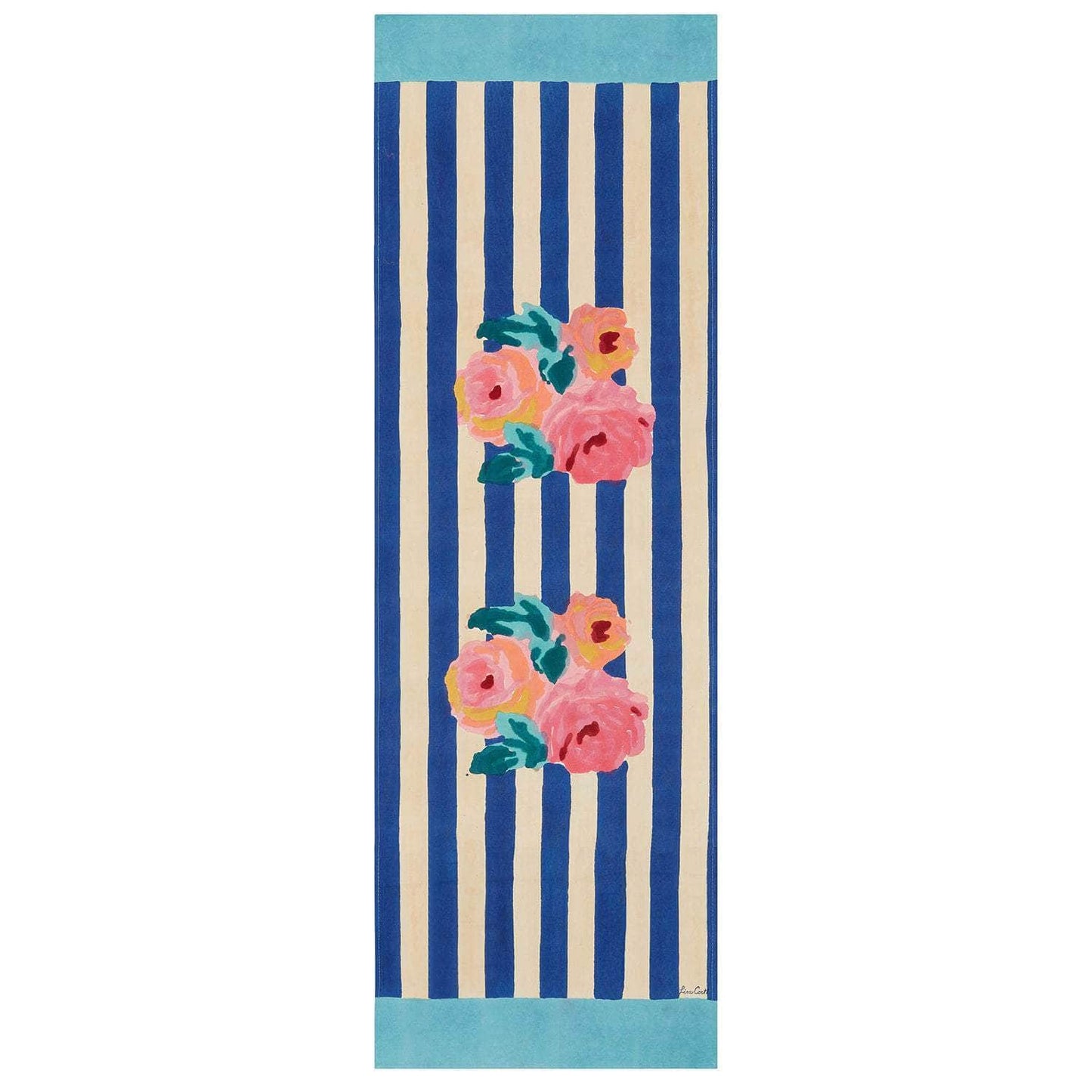 Cotton Runner Nizam Stripes Blue Natural