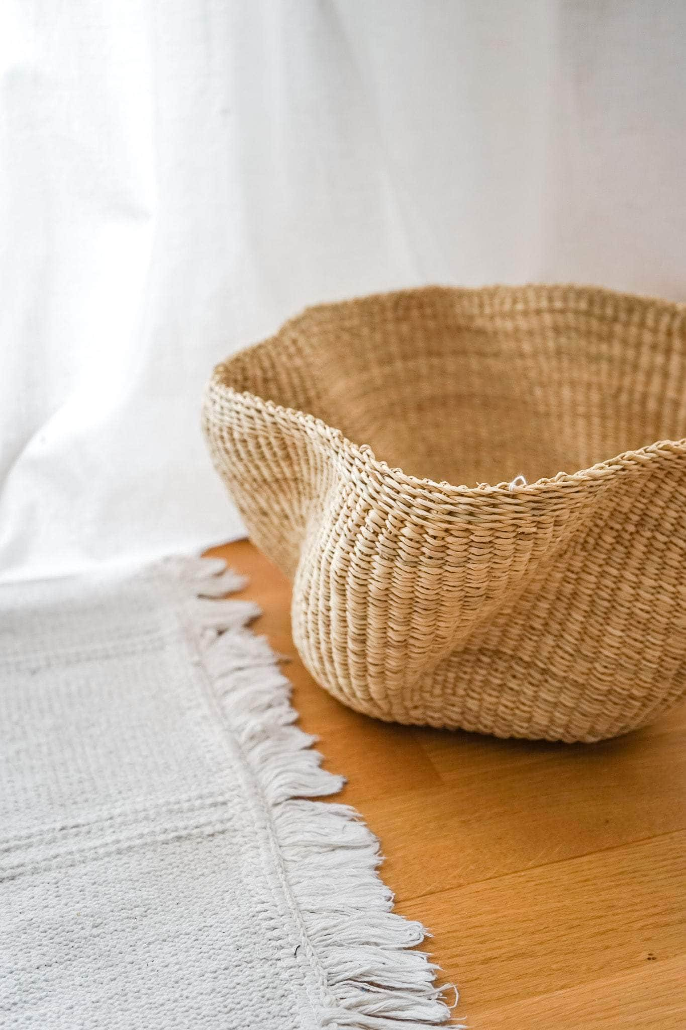 Natural Pakurigo Wave Basket from Ghana